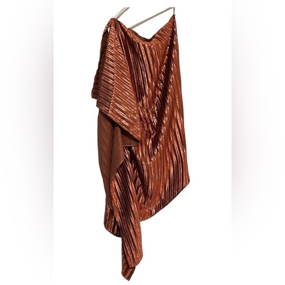 ANTHROPOLOGIE X Guapa Bronze One Shoulder Mini Dress - Picture 5 of 8